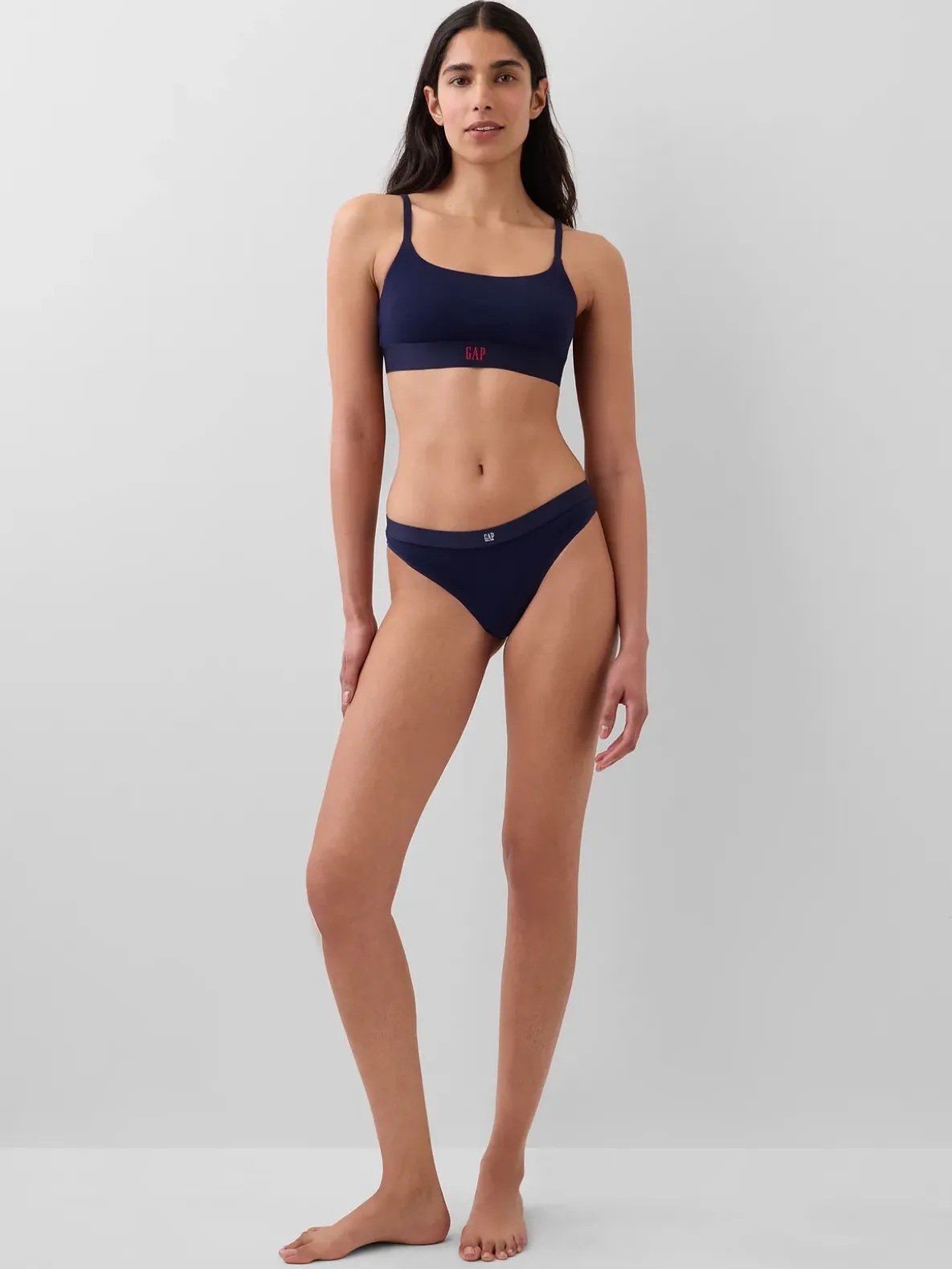 Organic Stretch Cotton Logo Thong