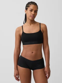 Organic Stretch Cotton Logo Bralette