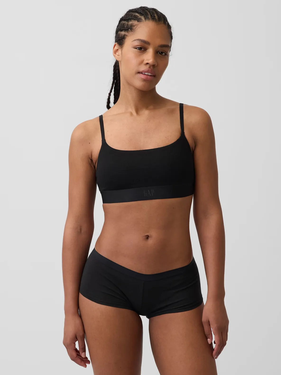 Organic Stretch Cotton Logo Bralette