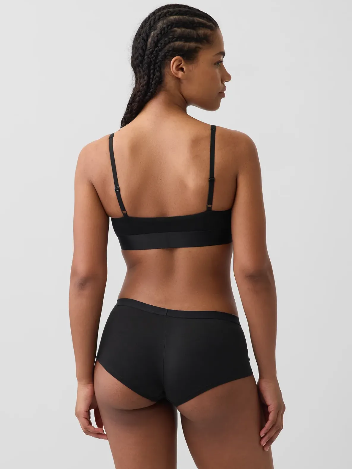 Organic Stretch Cotton Logo Bralette