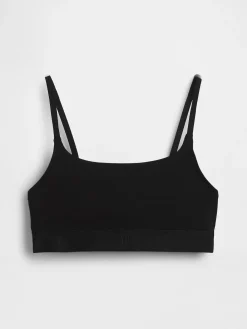 Organic Stretch Cotton Logo Bralette