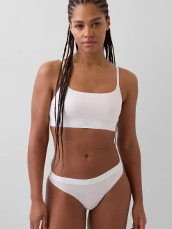 Organic Stretch Cotton Logo Bralette