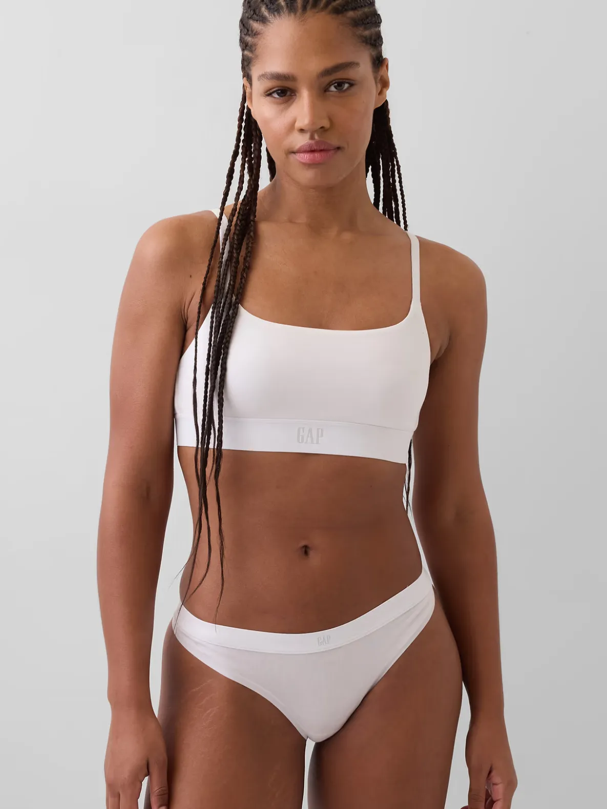 Organic Stretch Cotton Logo Bralette