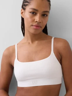 Organic Stretch Cotton Logo Bralette