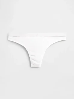 Organic Stretch Cotton Logo Thong