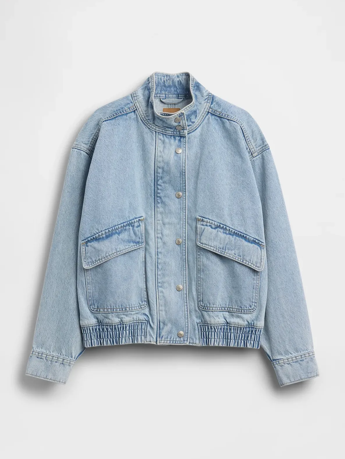 Oversized Denim Bomber Jacket