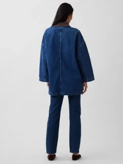 Oversized Denim Car Coat