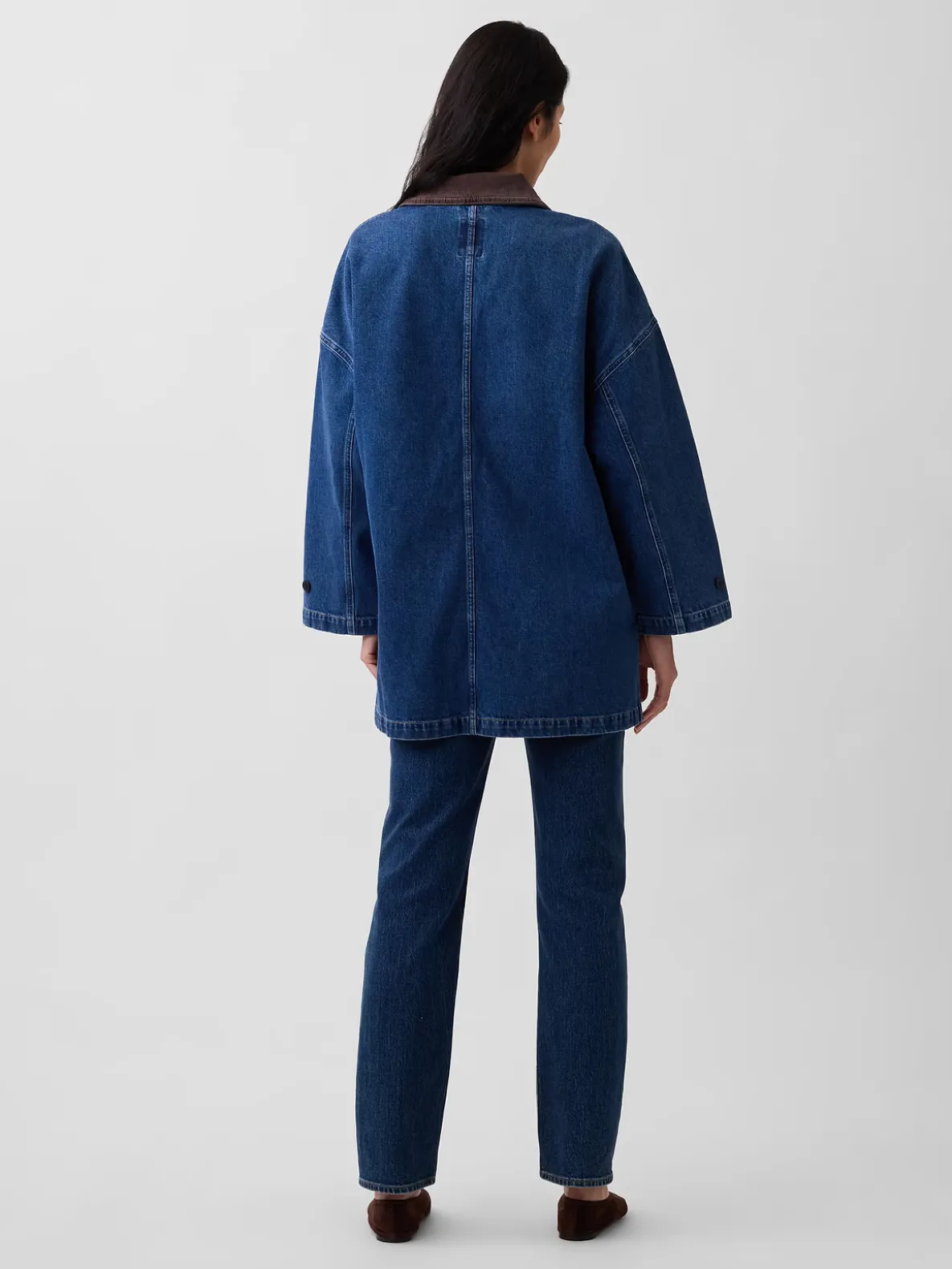Oversized Denim Car Coat
