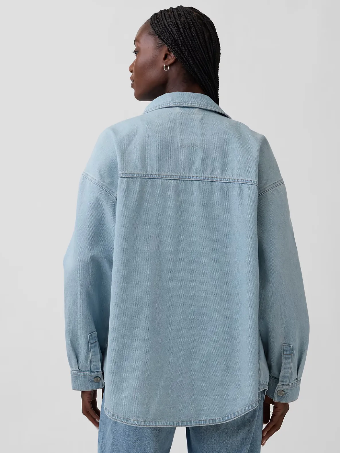 Oversized Denim Shirt Jacket
