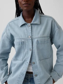 Oversized Denim Shirt Jacket