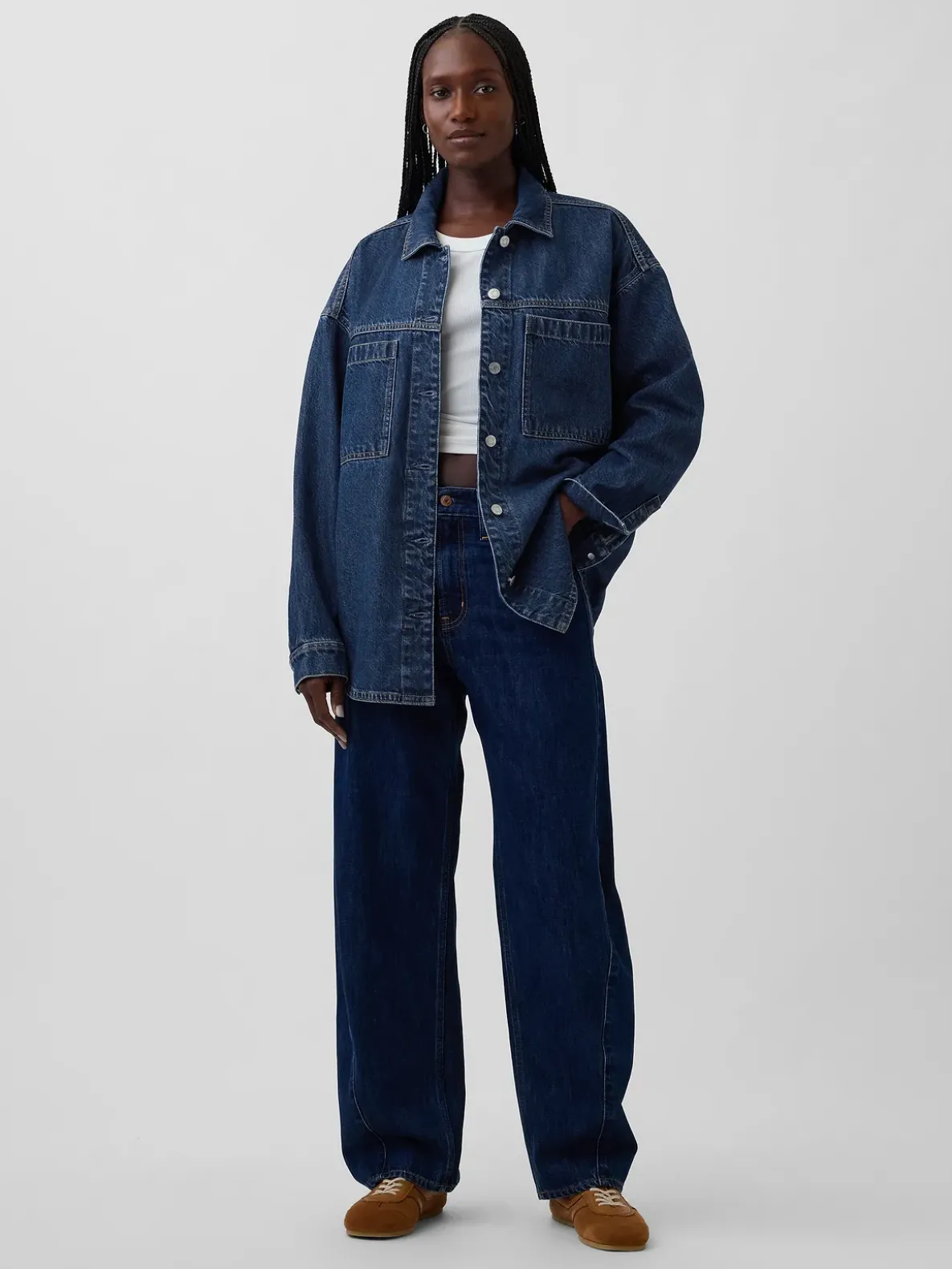 Oversized Denim Shirt Jacket