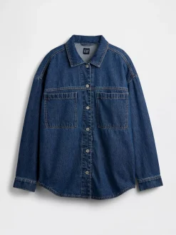 Oversized Denim Shirt Jacket