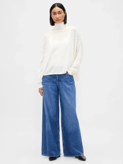 Oversized Pointelle Turtleneck