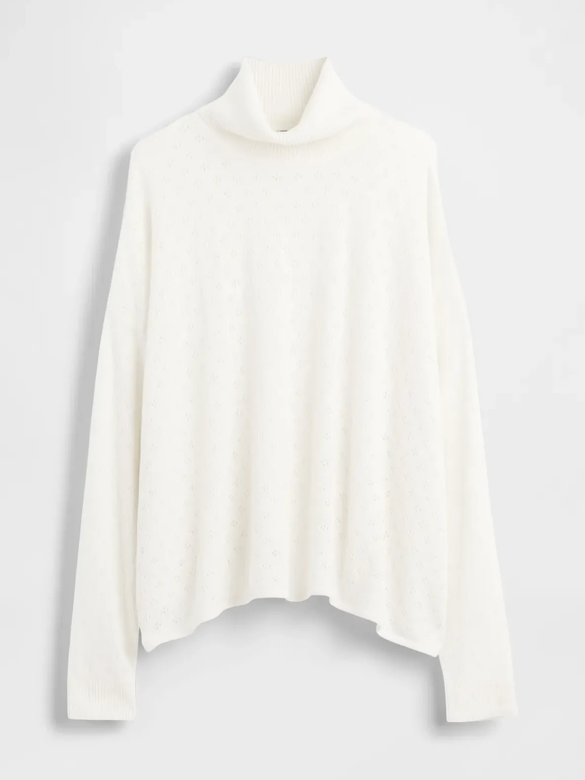 Oversized Pointelle Turtleneck