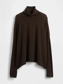 Oversized Pointelle Turtleneck