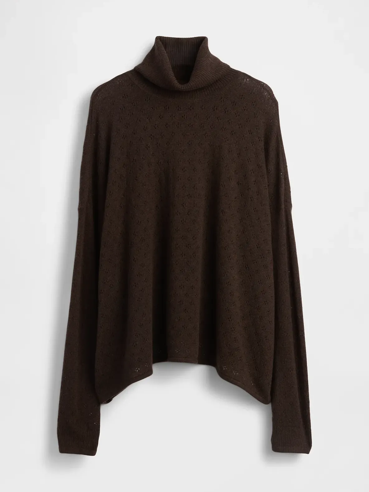 Oversized Pointelle Turtleneck
