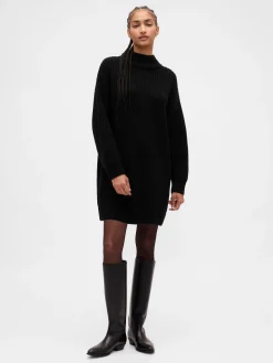 Oversized Turtleneck Mini Sweater Dress