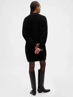 Oversized Turtleneck Mini Sweater Dress