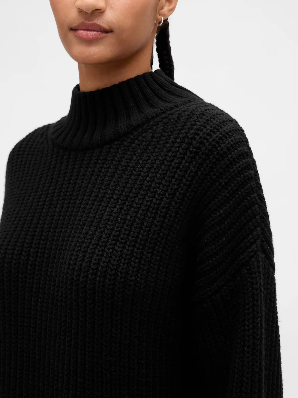 Oversized Turtleneck Mini Sweater Dress