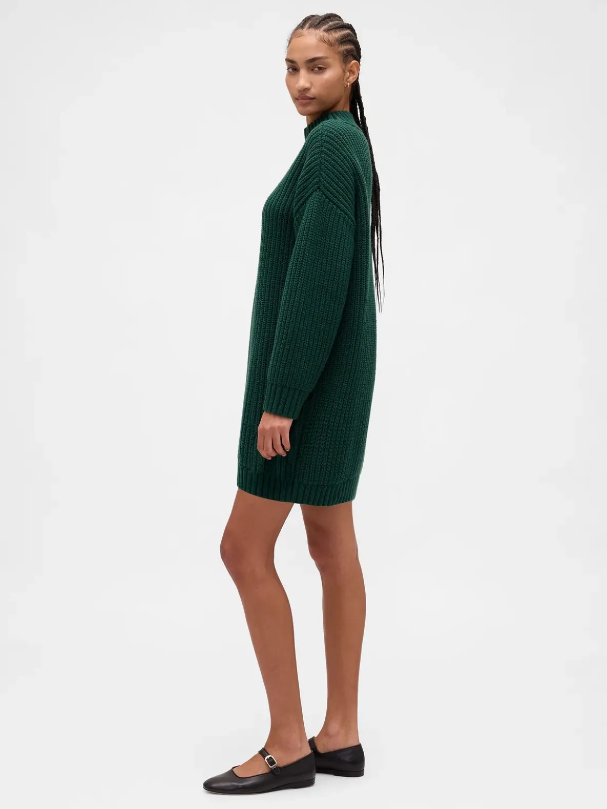 Oversized Turtleneck Mini Sweater Dress
