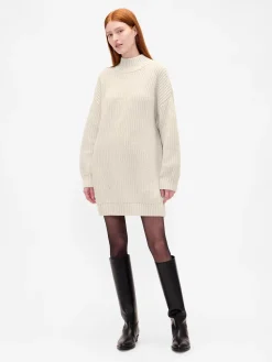 Oversized Turtleneck Mini Sweater Dress