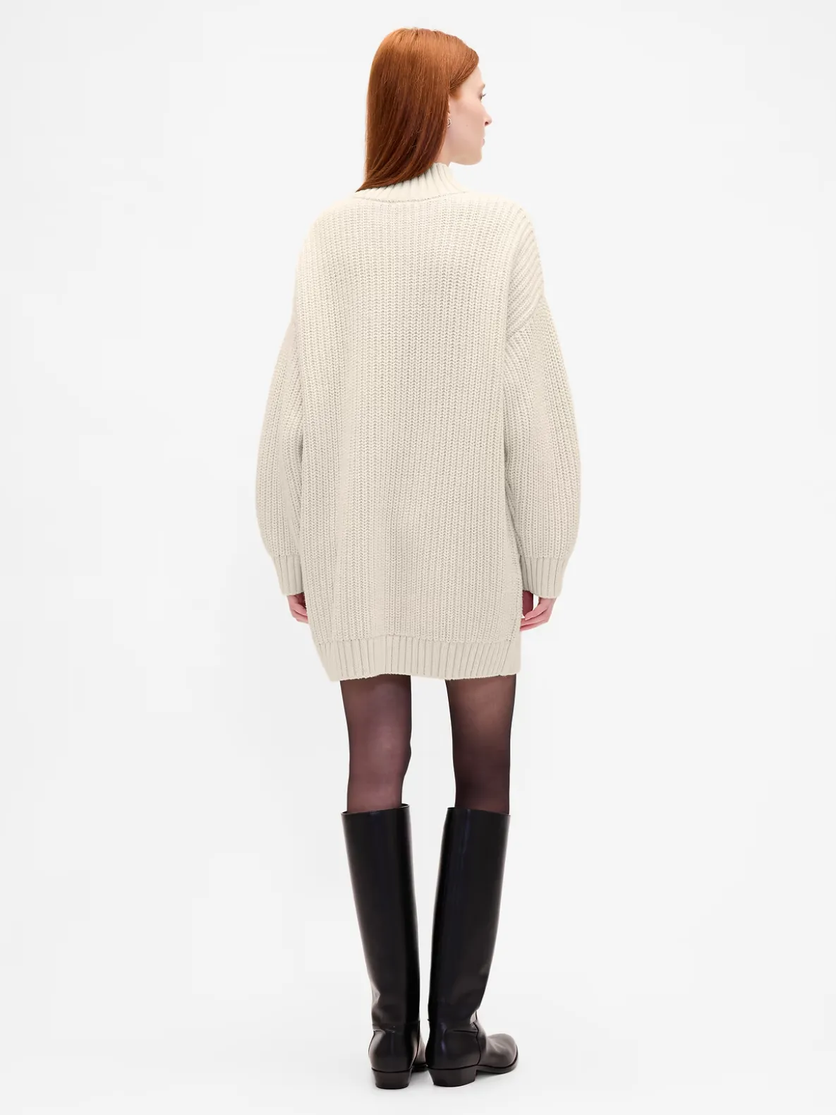 Oversized Turtleneck Mini Sweater Dress