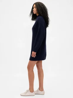 Oversized Turtleneck Mini Sweater Dress