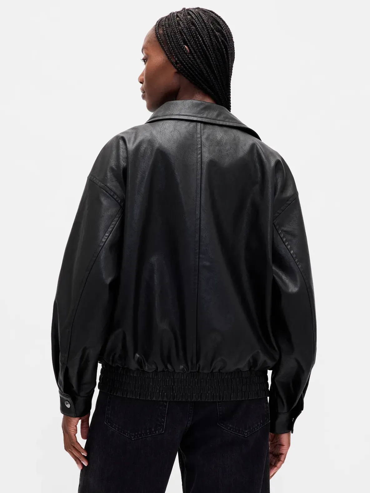 Oversized Vegan Leather Jacket