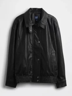 Oversized Vegan Leather Jacket