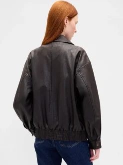 Oversized Vegan Leather Jacket