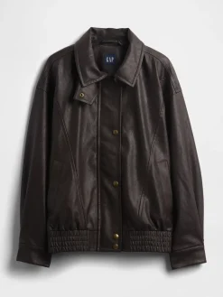 Oversized Vegan Leather Jacket