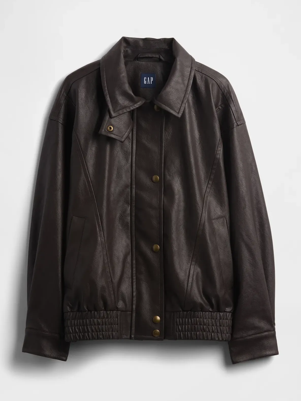 Oversized Vegan Leather Jacket