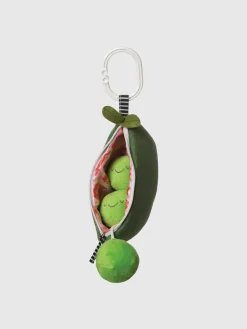 Peas in a Pod Baby Rattle and Squeaker Travel Toy