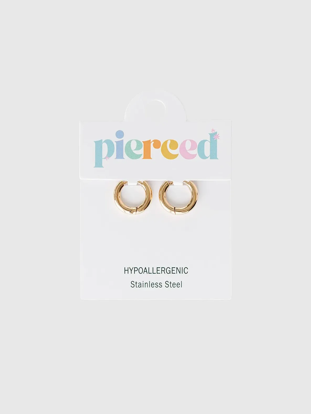 Pierced Co Gold 8mm Huggie Earrings