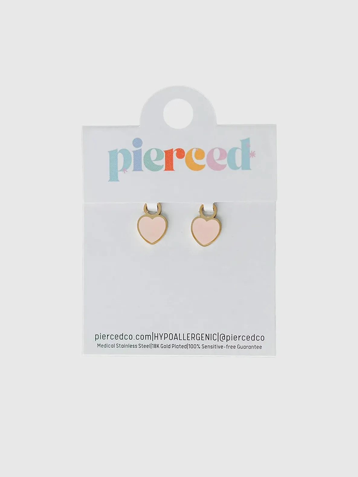 Pierced Co Peachy Heart Charm For Huggie Earrings