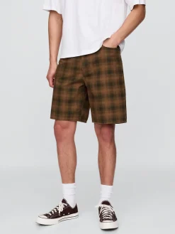 Plaid Canvas Shorts