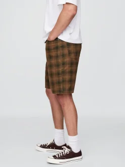 Plaid Canvas Shorts