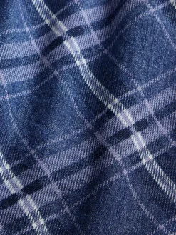 Plaid Denim Mini Skirt