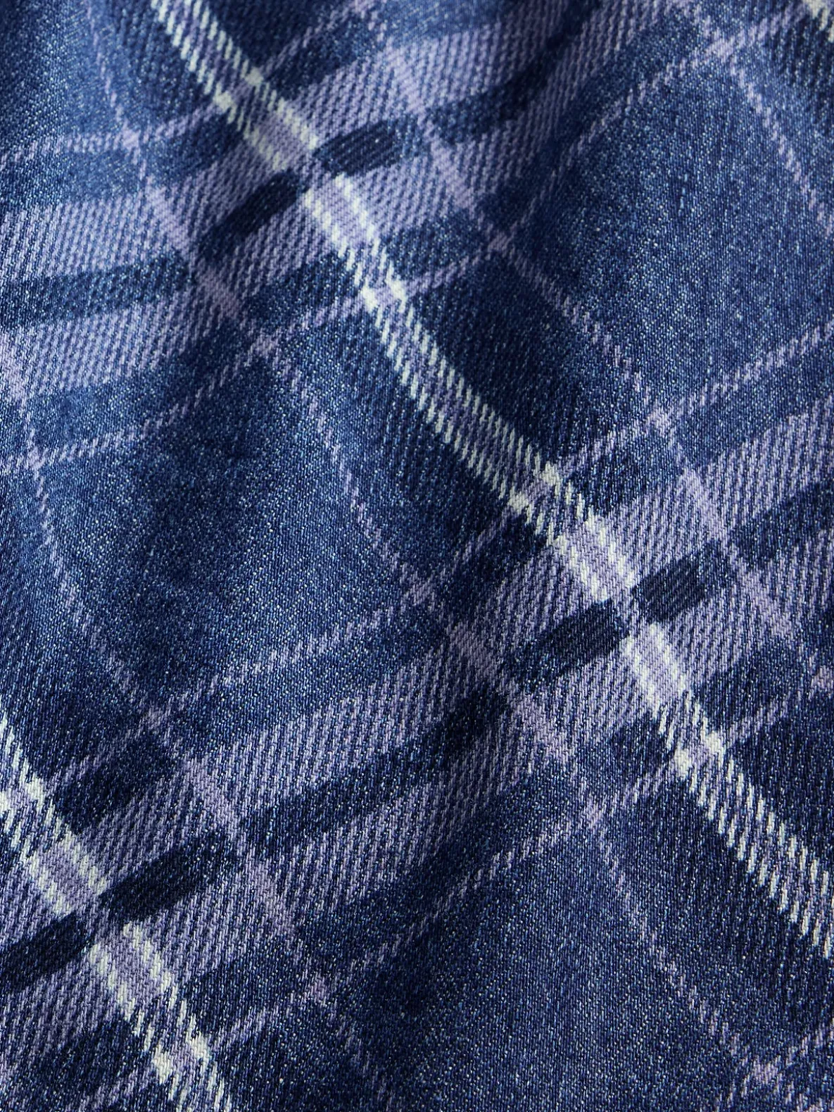 Plaid Denim Mini Skirt