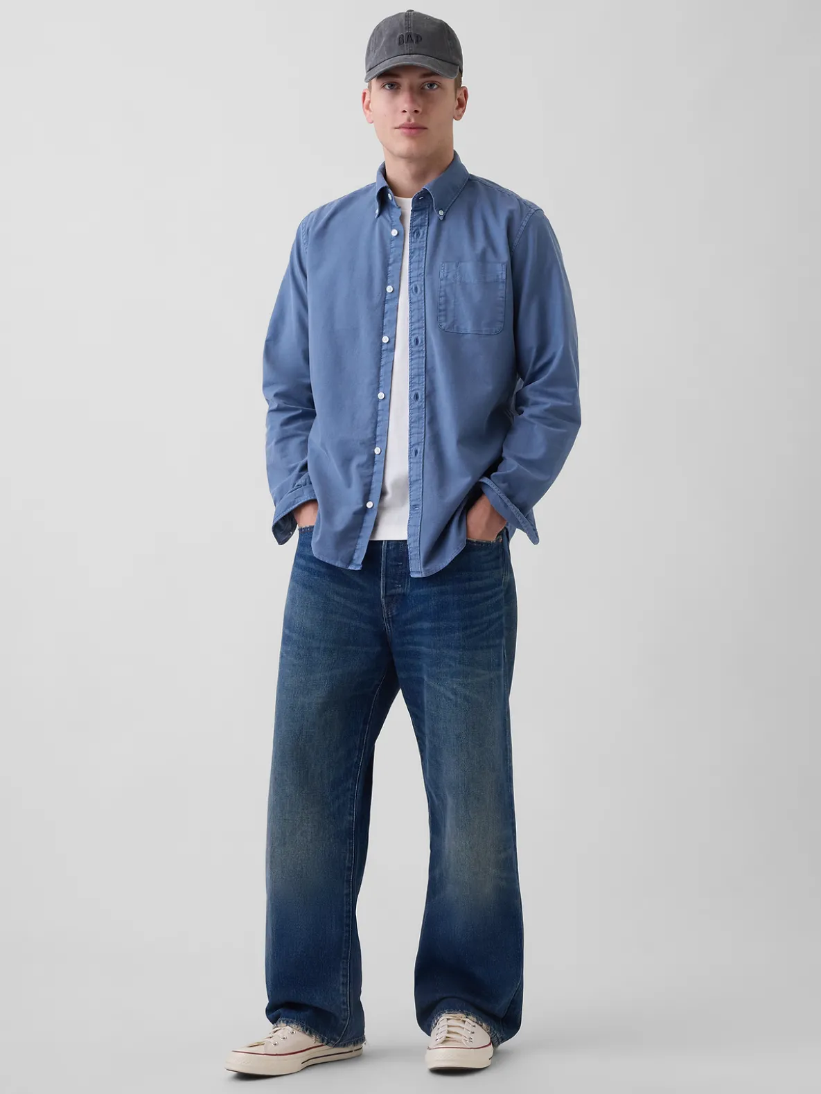 Plaid Oxford Button-Down Shirt