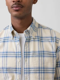 Plaid Oxford Button-Down Shirt