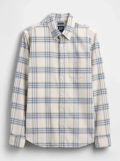 Plaid Oxford Button-Down Shirt