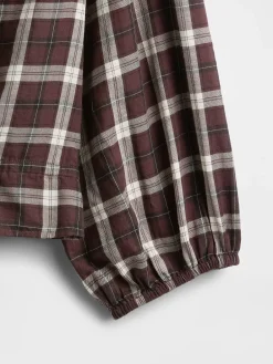 Plaid Tie-Waist Top