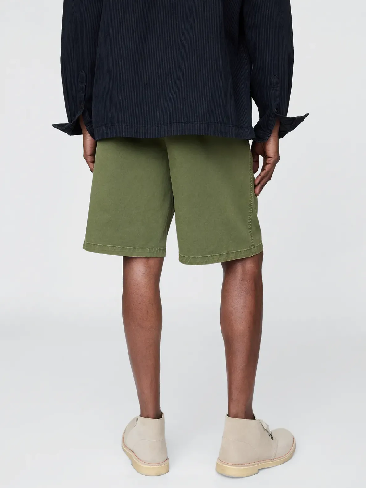 Pleated Khaki Shorts