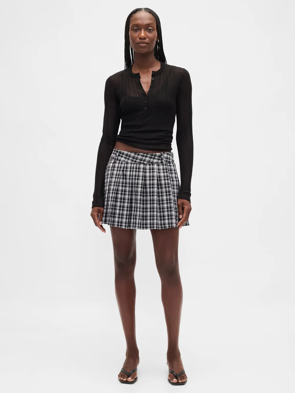 Pleated Mini Skort