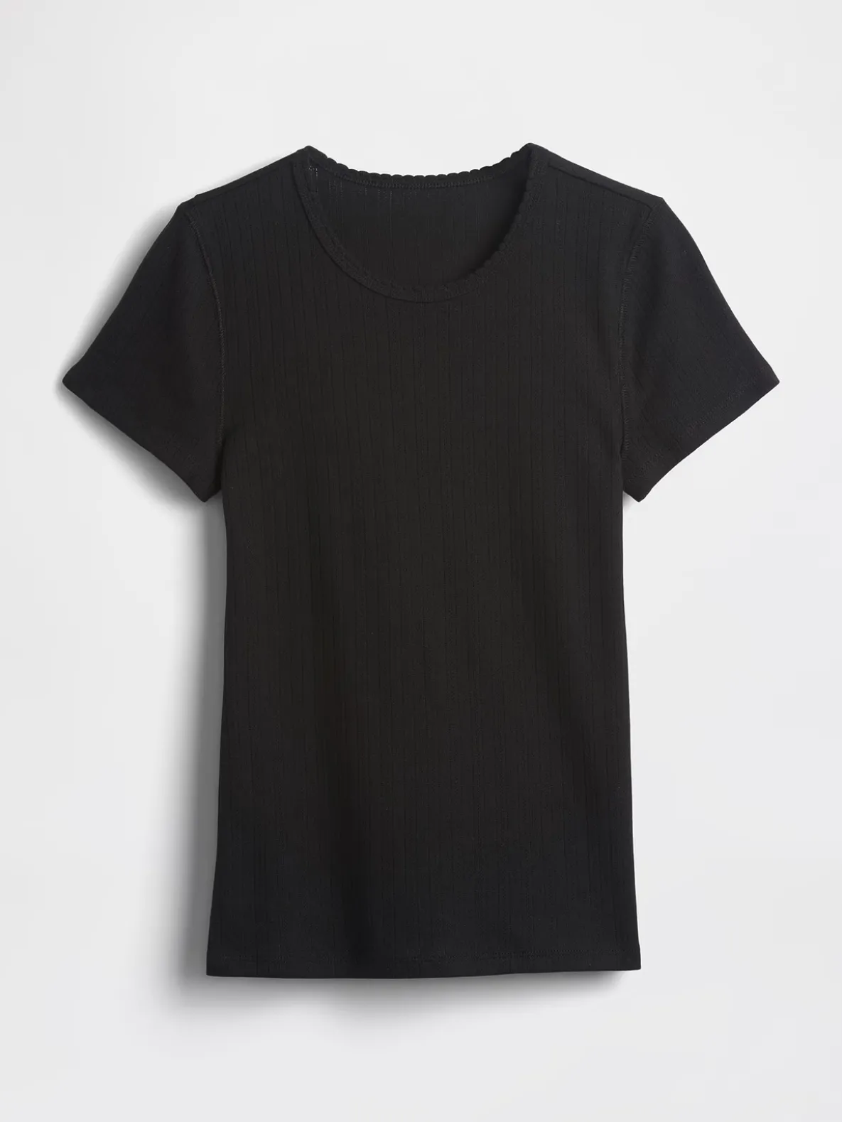 Pointelle Crewneck T-Shirt