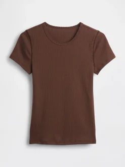 Pointelle Crewneck T-Shirt
