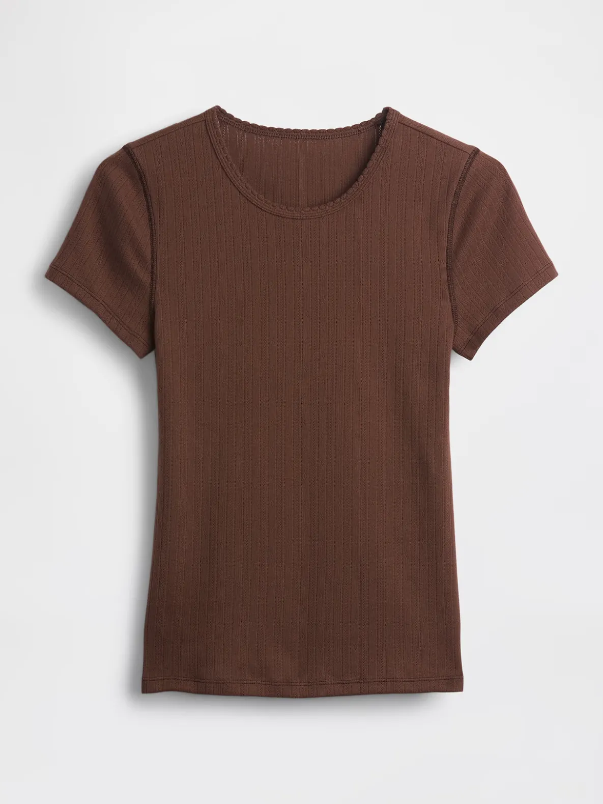 Pointelle Crewneck T-Shirt