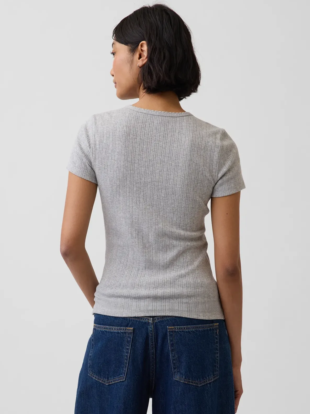 Pointelle Crewneck T-Shirt