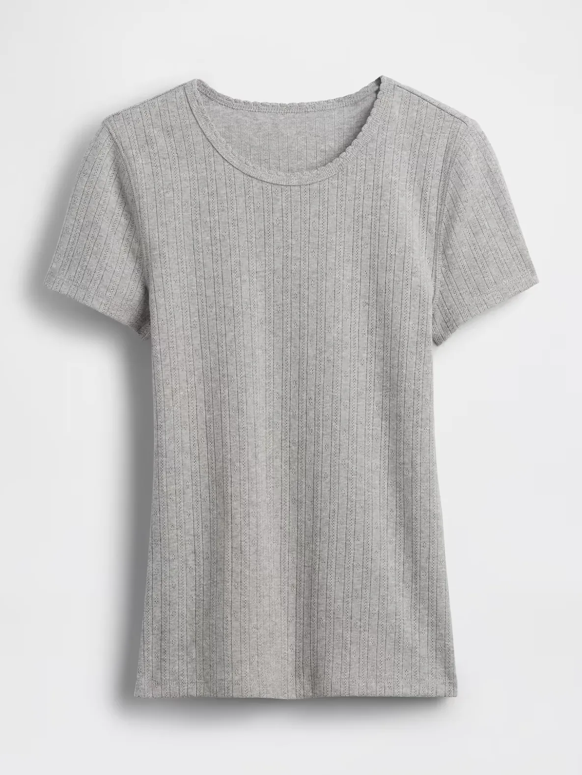 Pointelle Crewneck T-Shirt